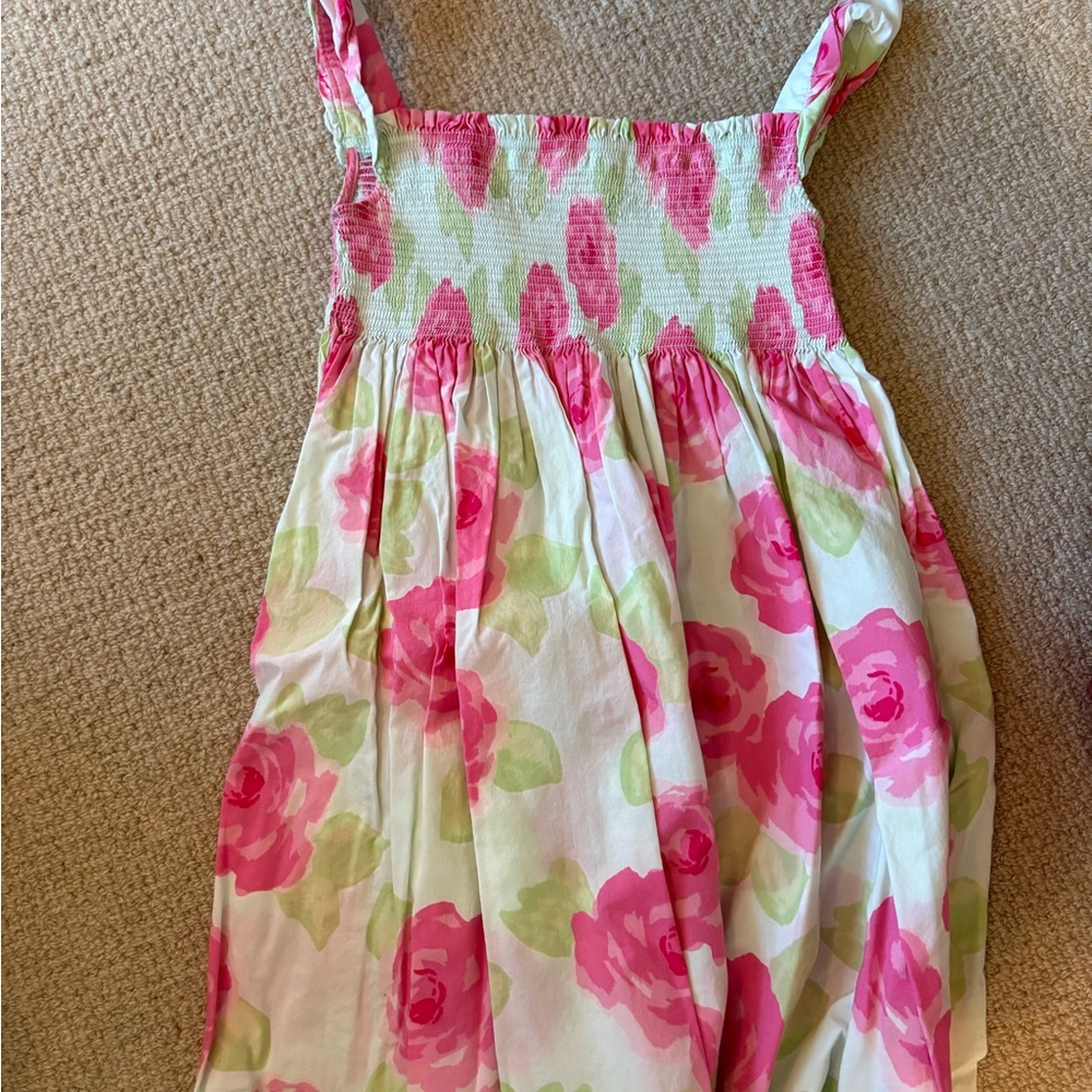 Floral Pink and Green Sundress
